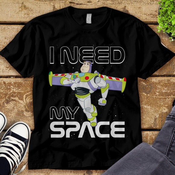 Disney Toy Story Buzz Lightyear I Need My Space T-Shirt Unisex Tee Adult T-shirt - Picture 1 of 2